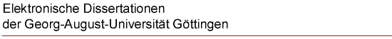 Elektronische Dissertationen an der SUB Göttingen
