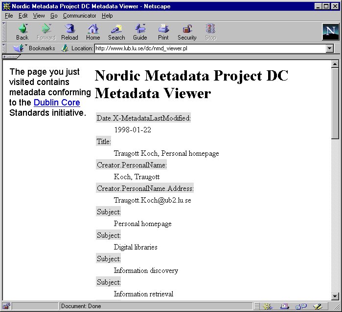 Metadata viewer
