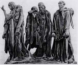 Auguste Rodin: Die Bürger von Calais, Gruppe von vorn