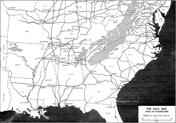 Map 21: The Civil War Area of Operations