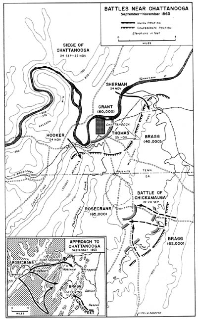 Map 32: Battles Near Chattanooga September-November 1863