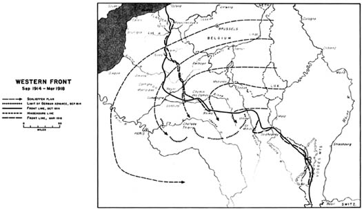 Map 38: Western Front Sep 1914-Mar 1918