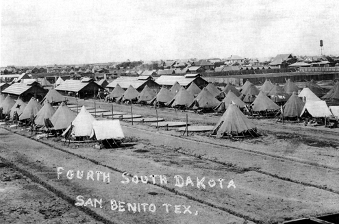 Picture - 4th South Dakota Infantry on the Mexican border, 1916