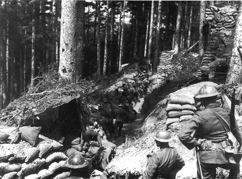 Picture - 165th Infantry, 42d Division, in trenches, June 1918