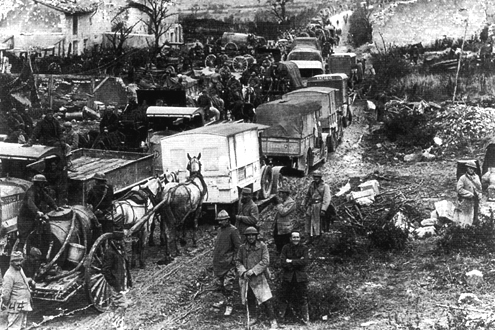 Picture - Traffic congestion in the Argonne, November 1918