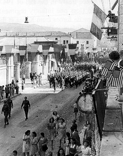Picture - A final parade in Gorizia, before the 88th Division departs, 1947
