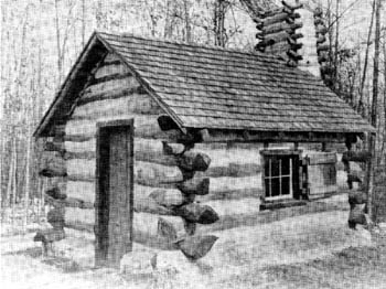 RECONSTRUCTION OF SOLDIERS, HUT AT VALLEY FORCE STATE PARK