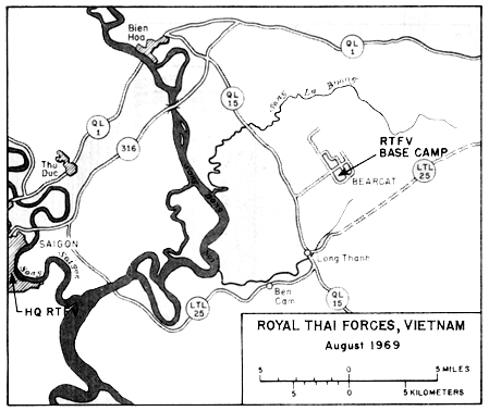 MAP 1 - ROYAL THAI FORCES, VIETNAM August 1969