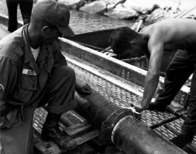 PICTURE - FUEL PIPELINES stretched 270 miles through Vietnam.