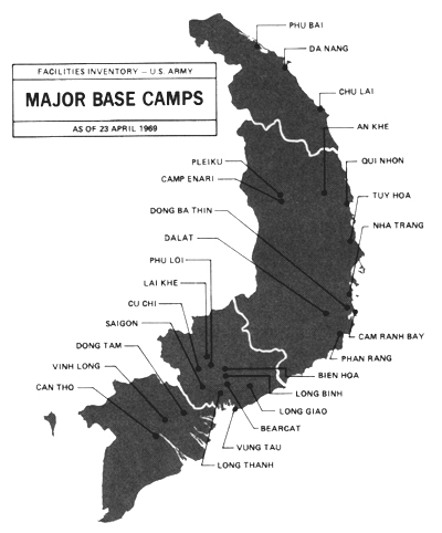 MAP 12 - MAJOR BASE CAMPS