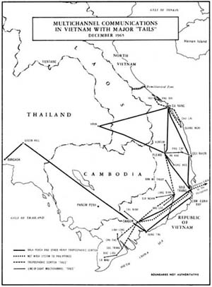 Map 3: Multichannel Communications in Vietnam With Major "Tails," December 1965