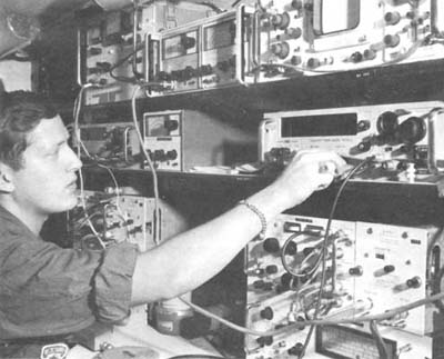 Photograph: Calibrating Equipment At 1st Signal Brigade Can Tho Site