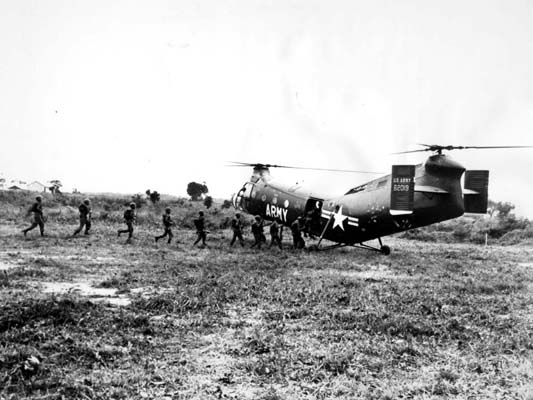 South Vietnamese Troops Boarding U.S. Army Helicopter