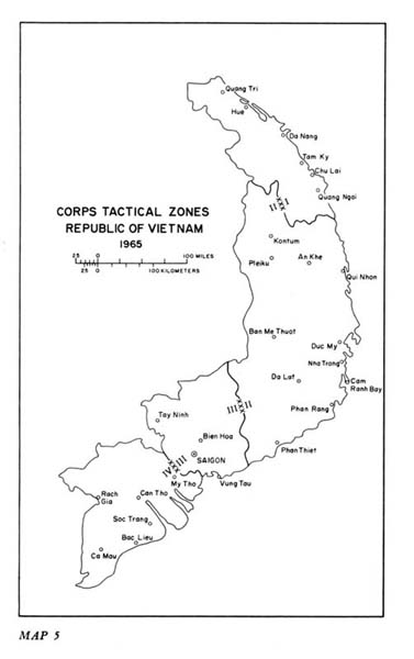 Map 5:  Corps Tactical Zones Republic of Vietnam