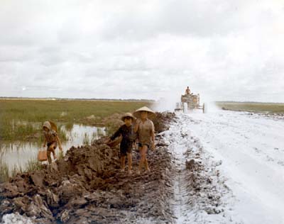Photo: Building a Road in the Delta