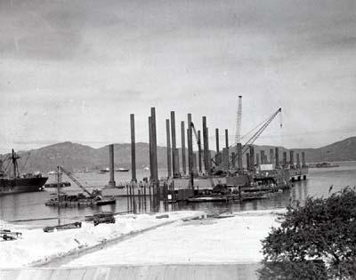 Photo: First DeLong Pier Under Construction at Cam Ranh 