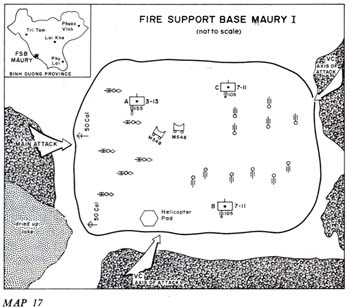 Map 17: Fire Support Base MAURY I