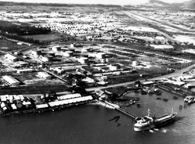 Picture - Aerial View Of Vung Tau, Showing POL Jetty, Tank Farm, And Air Field