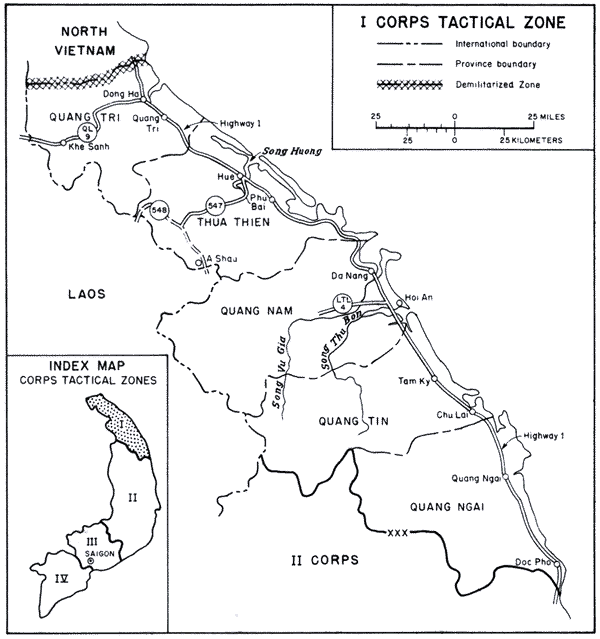 I Corps Vietnam Map 