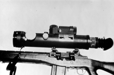 PICTURE:  Starlight Scope, Rifle-Mounted Night Observation Device
