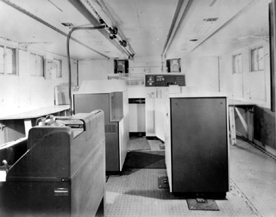 PICTURE: Interior of UNIVAC 1005 Computer Van