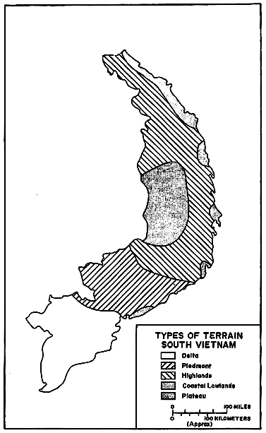 MAP 2 - TYPES OF TERRAIN SOUTH VIETNAM