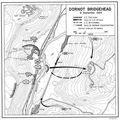 Map 3: Dornot Bridgehead; 8 September 1944.