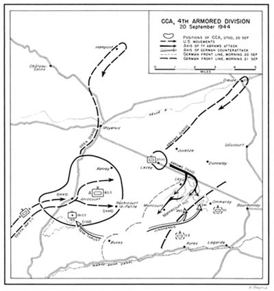 Map 5: CCA, 4th Armored Division; 20 September 1944.