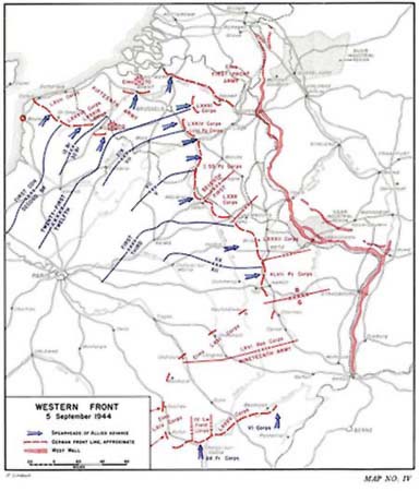 Map IV: Western Front, 5 September 1944.