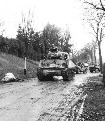 Photgraph: Task Force Oden Leaving Chateau-Salins, on the morning of 11 November.