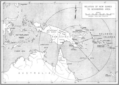 Map No. 1: Relation of New Guinea to Neighboring Area