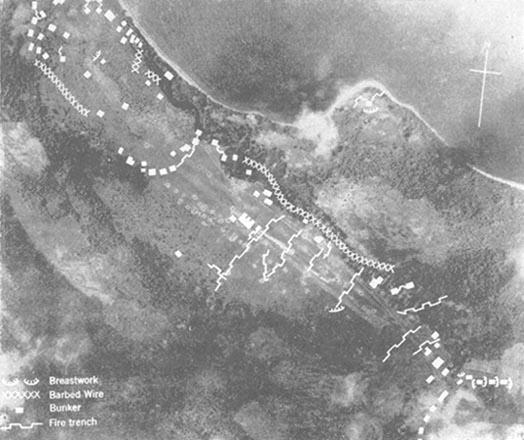 Photo: Defenses in the Old Strip Area