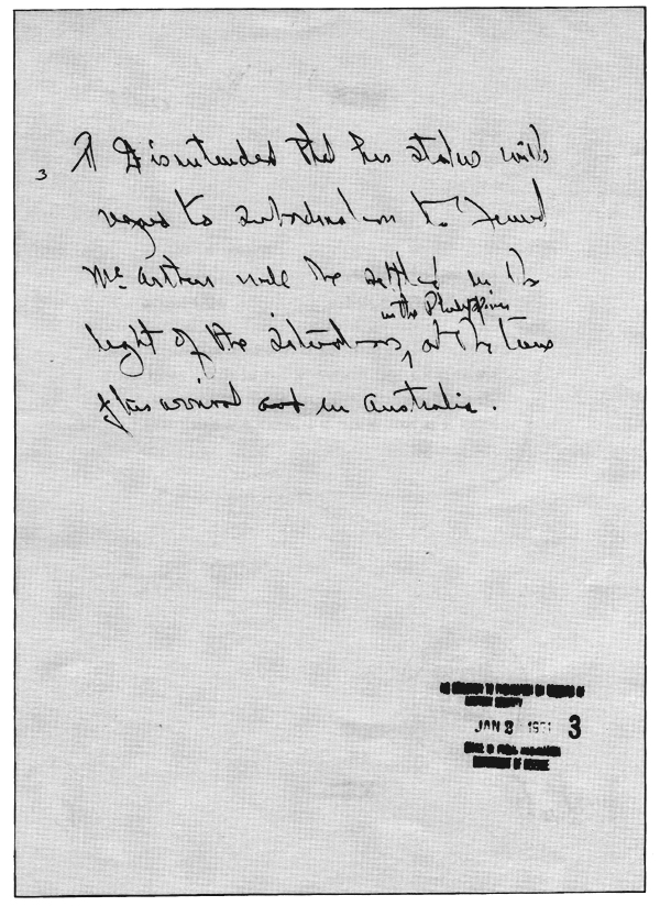 DRAFT MEMORANDUM FOR THE PRESIDENT, click for the text version