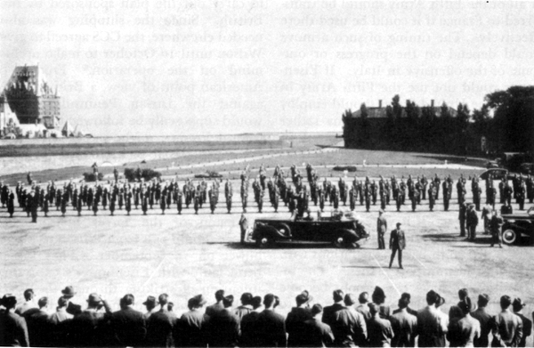 GUARD OF HONOR ON REVIEW AT THE CITADEL, Quebec, 12 September l944.