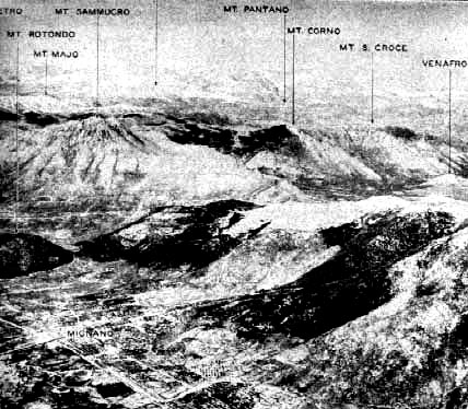 Photo: Peaks and slopes of Mount Sammucro