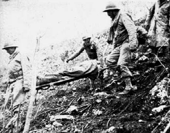Photo: Litter bearers of a moroccan rifle regiment