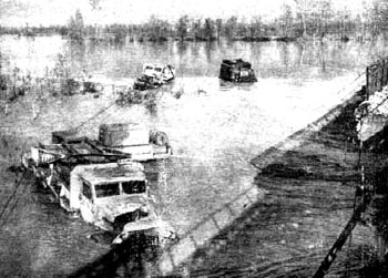 Photo: Flood waters of the Volturno River