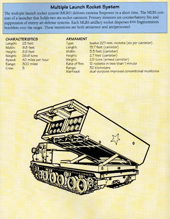 Line Drawing:  Multiple Launch Rocket System