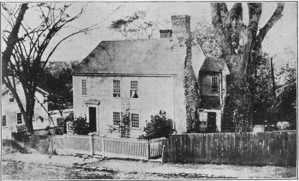 Mowry Tavern, where Williams held Meetings. Built about 1653.