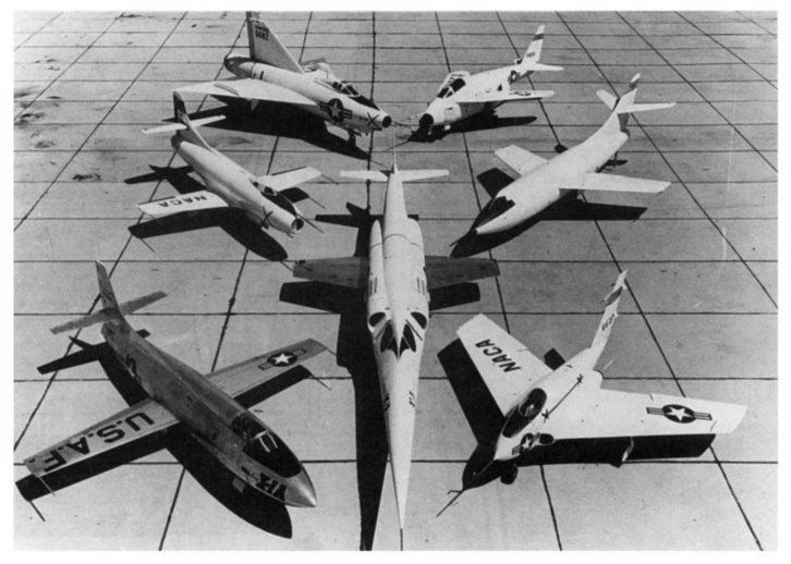 a series of jets featuring various wing and engine designs 