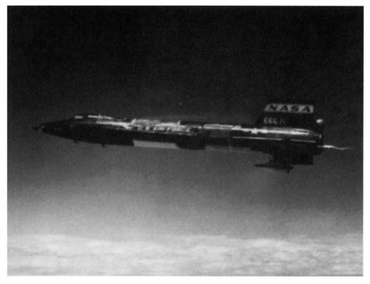 aerial photo of the X-15 in flight