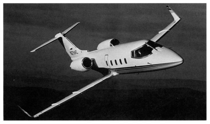 aerial photo of Learjet