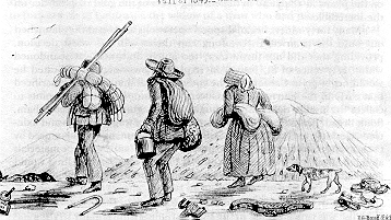 emigrants walking